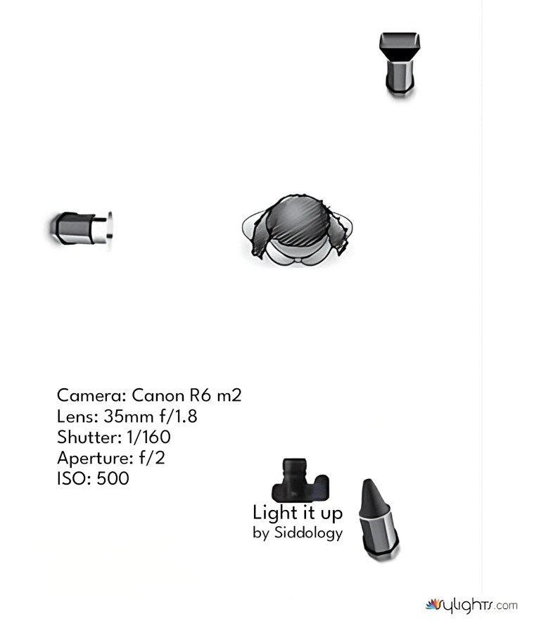Dramatic Refrigerator Light Portrait — lighting diagram