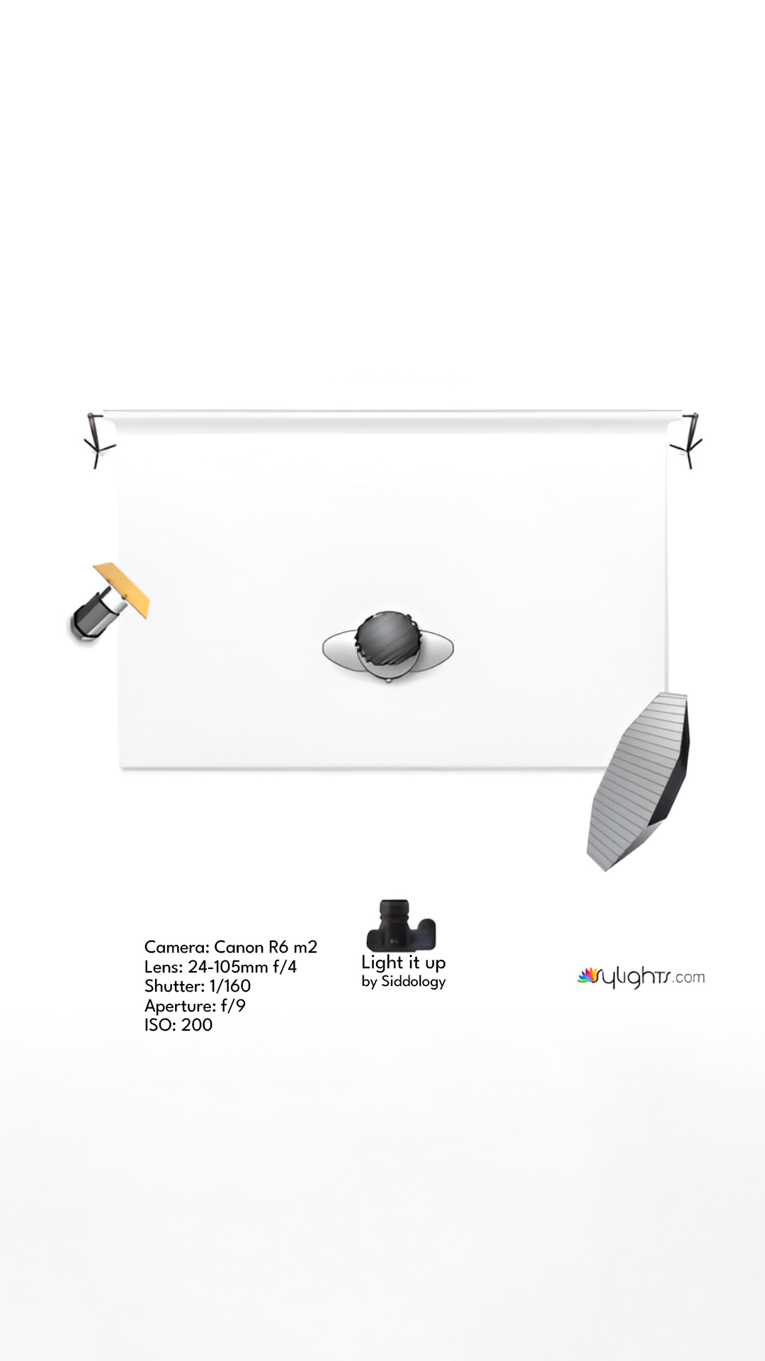 Male Portrait with Beauty Dish Key and Backlight — lighting diagram