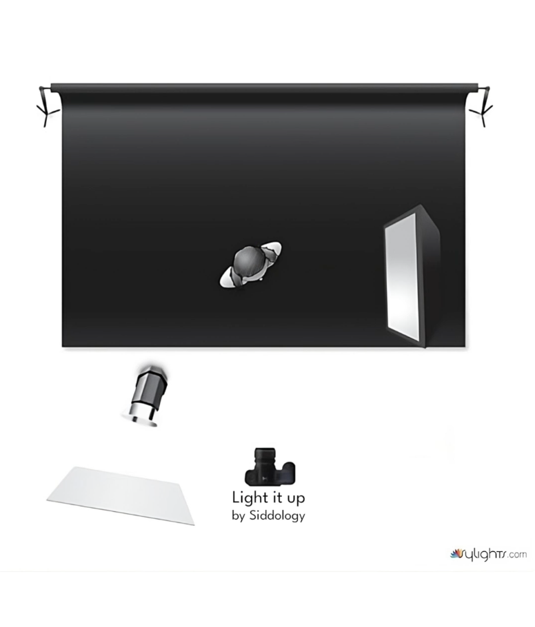 Full Body Studio Portrait with Softbox and Fill — lighting diagram