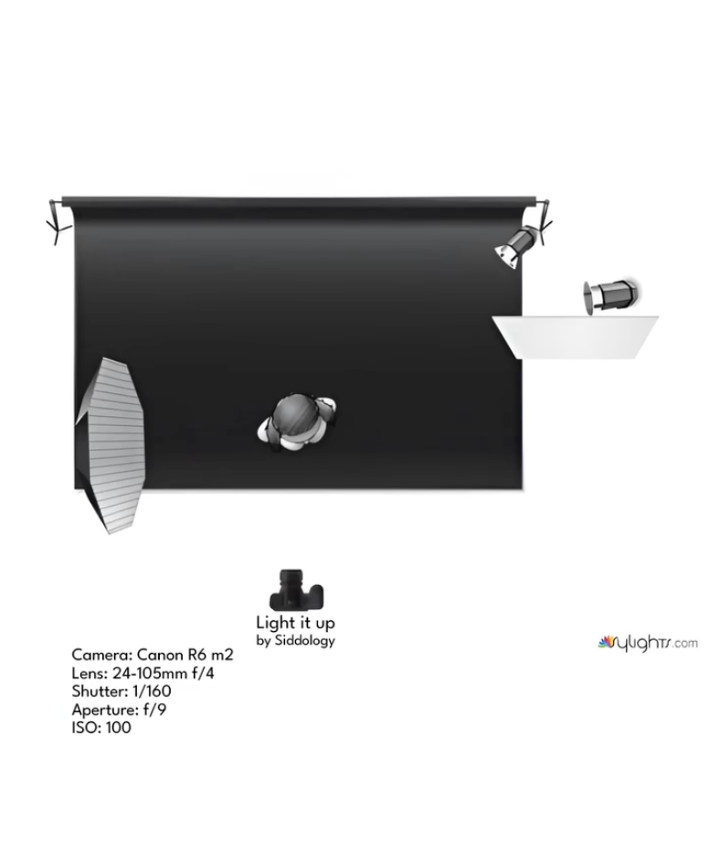 Studio Portrait with Octabox and Reflector — lighting diagram
