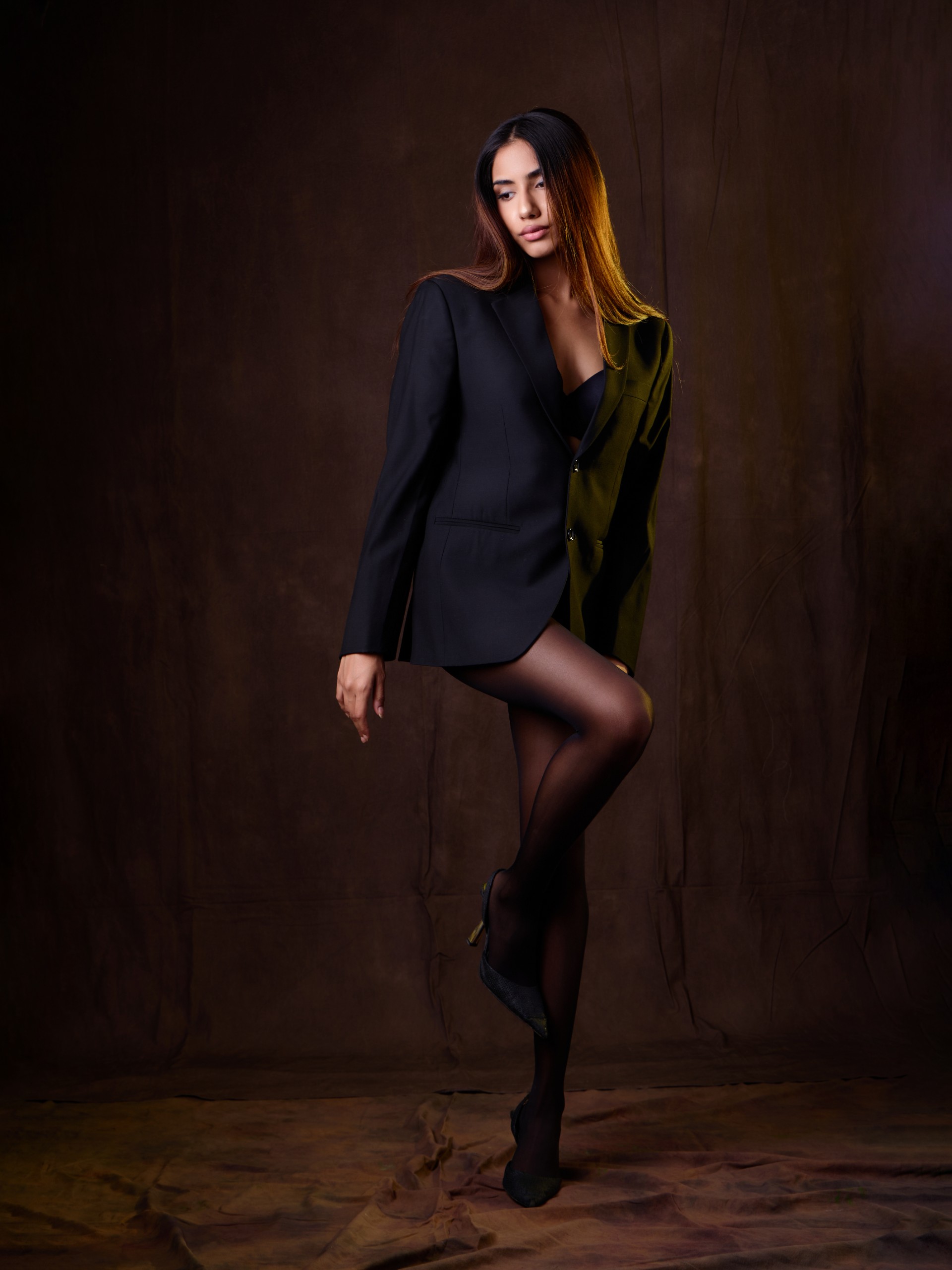 Fashion Portrait with Gelled Hair Light