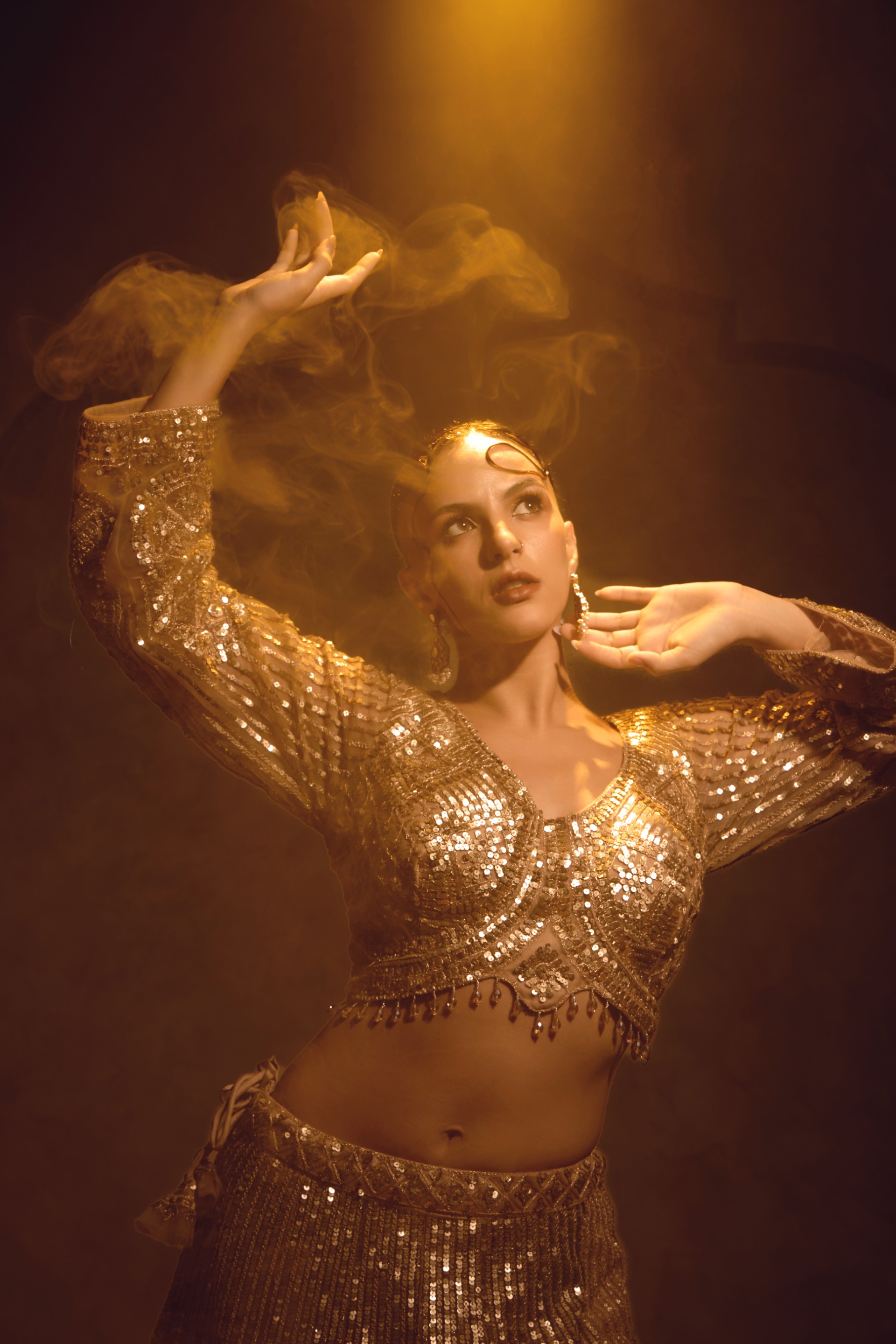 Dramatic Fashion Portrait with Gelled Backlight