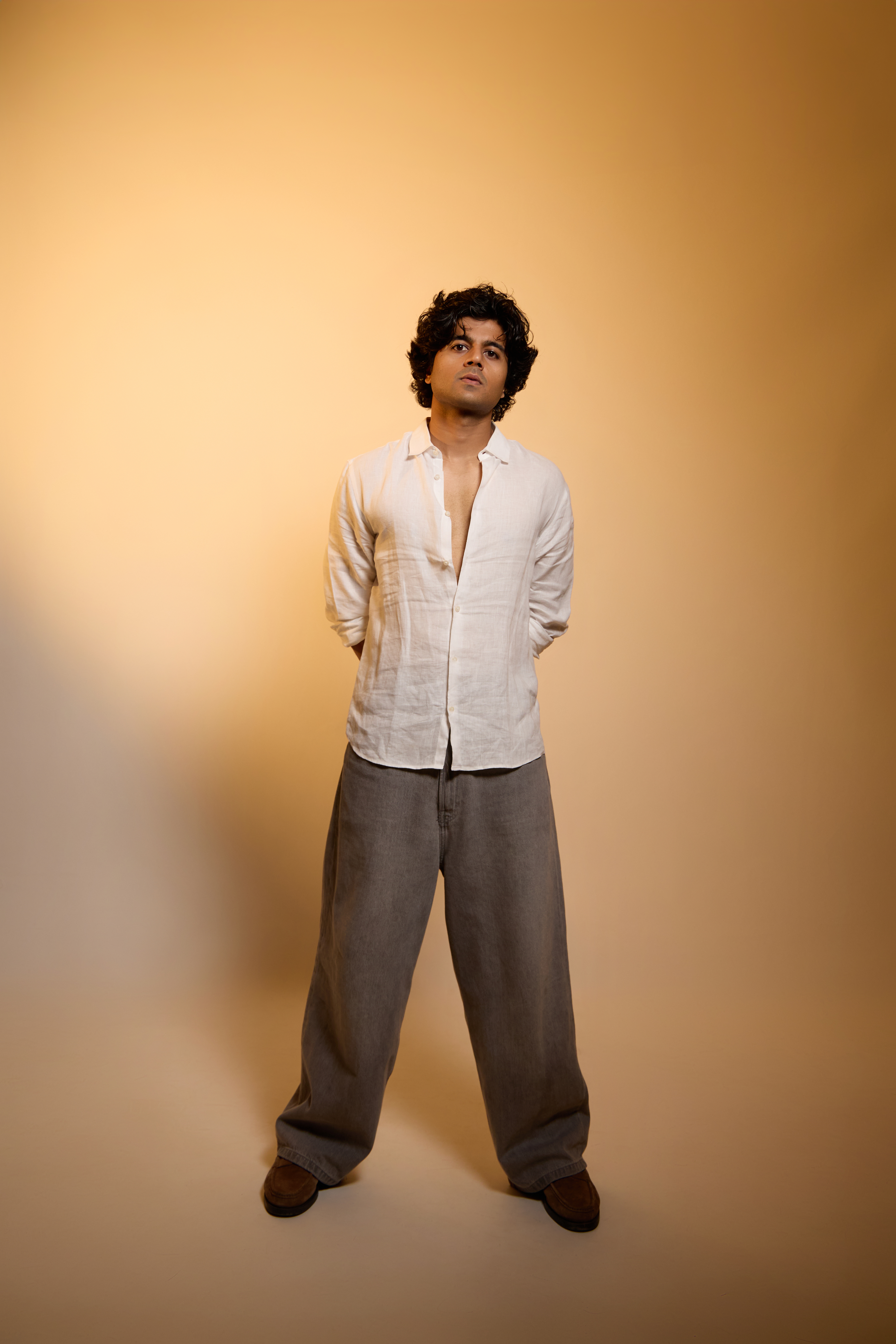 Male Portrait with Beauty Dish Key and Backlight