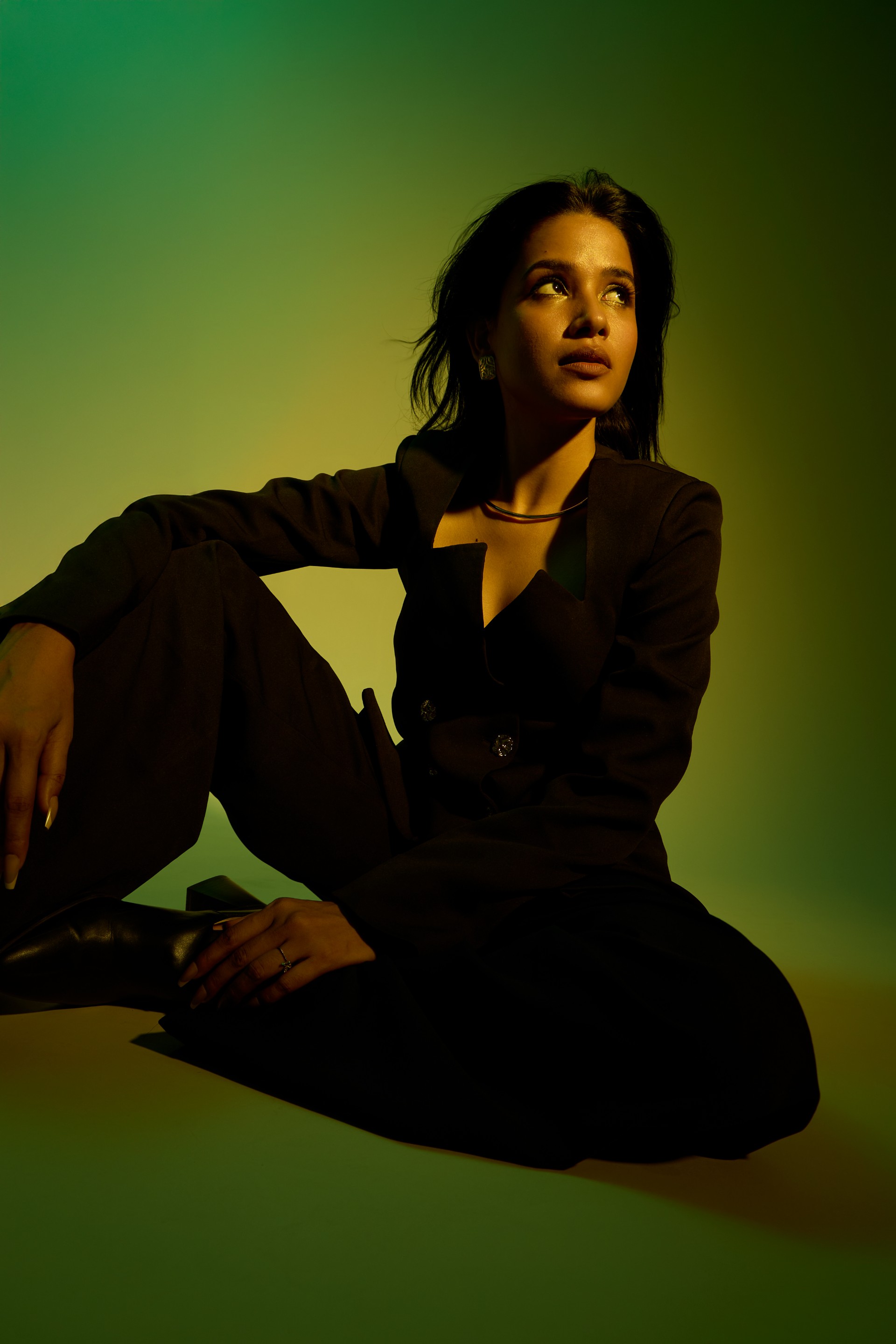 Green-Gelled Fashion Portrait